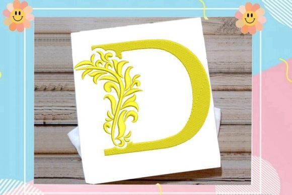 Beautiful Monogram Letter D