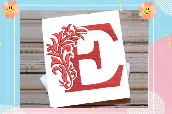 Beautiful Monogram Letter E