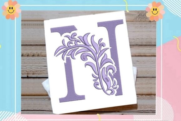 Beautiful Monogram Letter N
