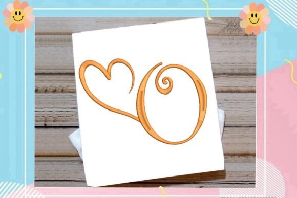 Beautiful Monogram O Letter Heart