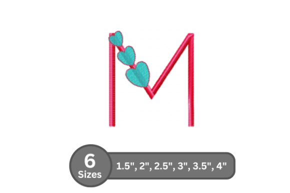 Candy Heart Alphabet -M