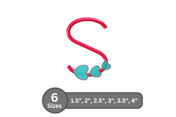 Candy Heart Alphabet -S