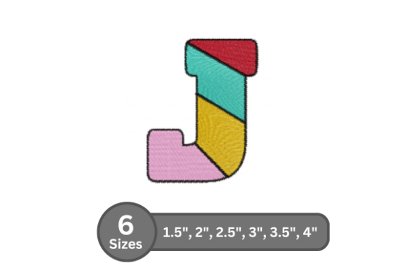 Candy Stripe Alphabet - J