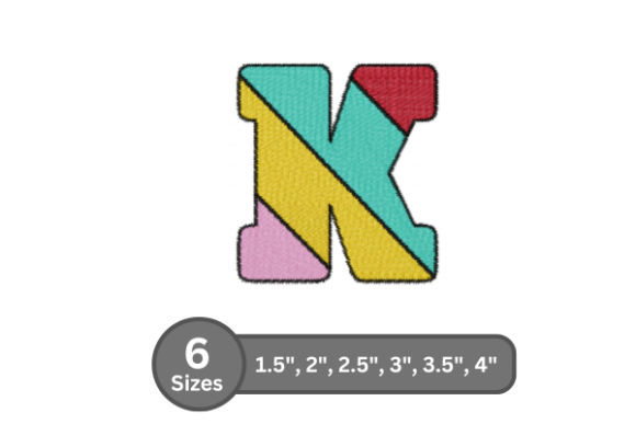 Candy Stripe Alphabet -K