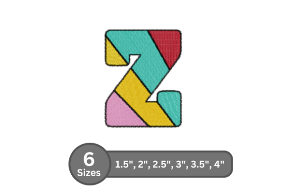 Candy Stripe Alphabet -Z