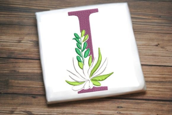I Letter Decorative Greenery Alphabet Monogram