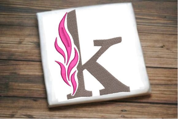 K Letter Alphabet on Fire