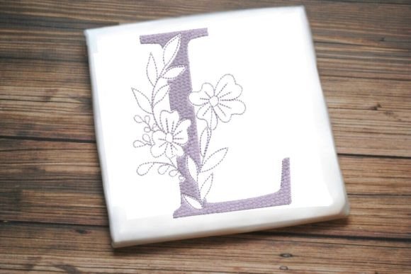 L Floral Monogram Alphabet Decoration