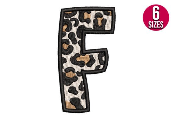 Leopard Print Alphabet Font Letter F