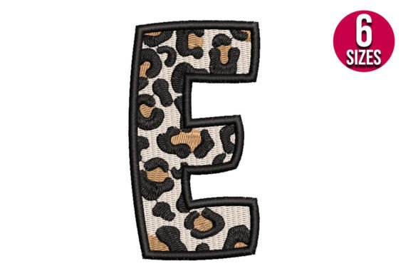 Leopard Print Alphabet Letter E