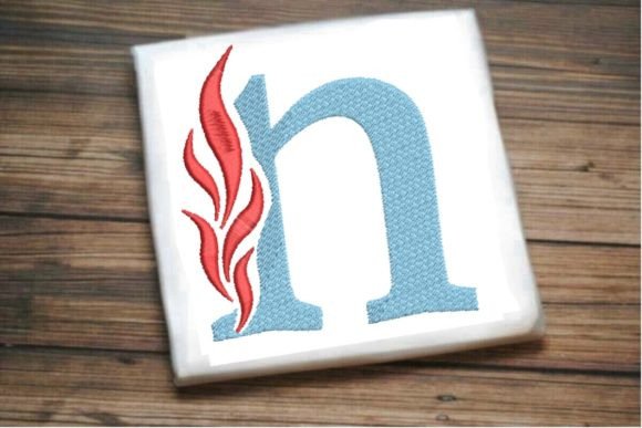N Letter Alphabet on Fire