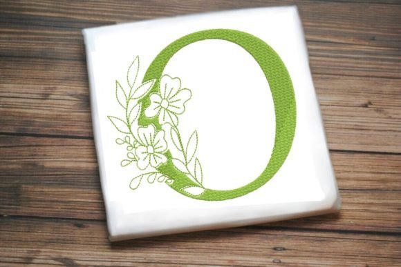 O Floral Monogram Alphabet Decoration