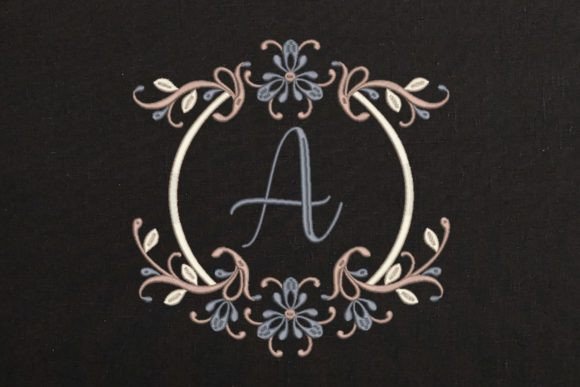 Single Monogram in Frame Letter A