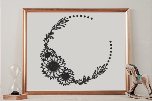 Sunflower Wreath Monogram Frame