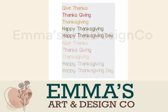 Thanksgiving Cross Stitch Pattern