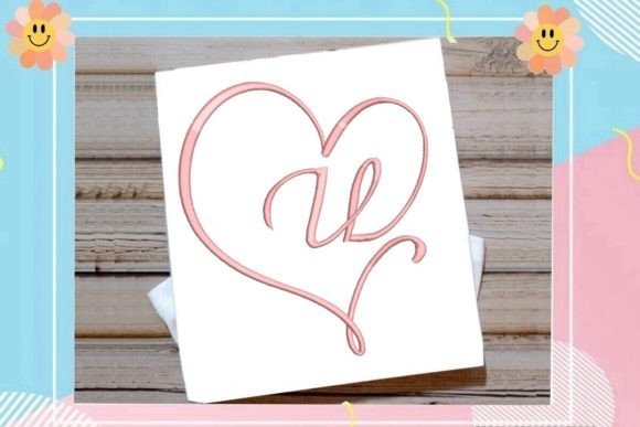 U Beautiful Heart Monogram Letter