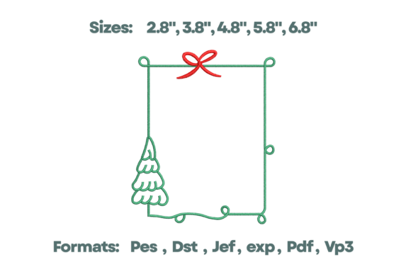 Vertical Tree Frame Monogram Border